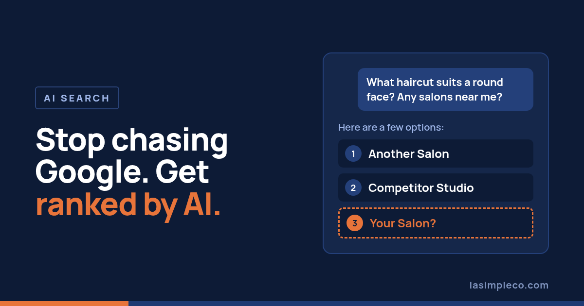 Stop chasing Google rankings. Get ranked by AI.
